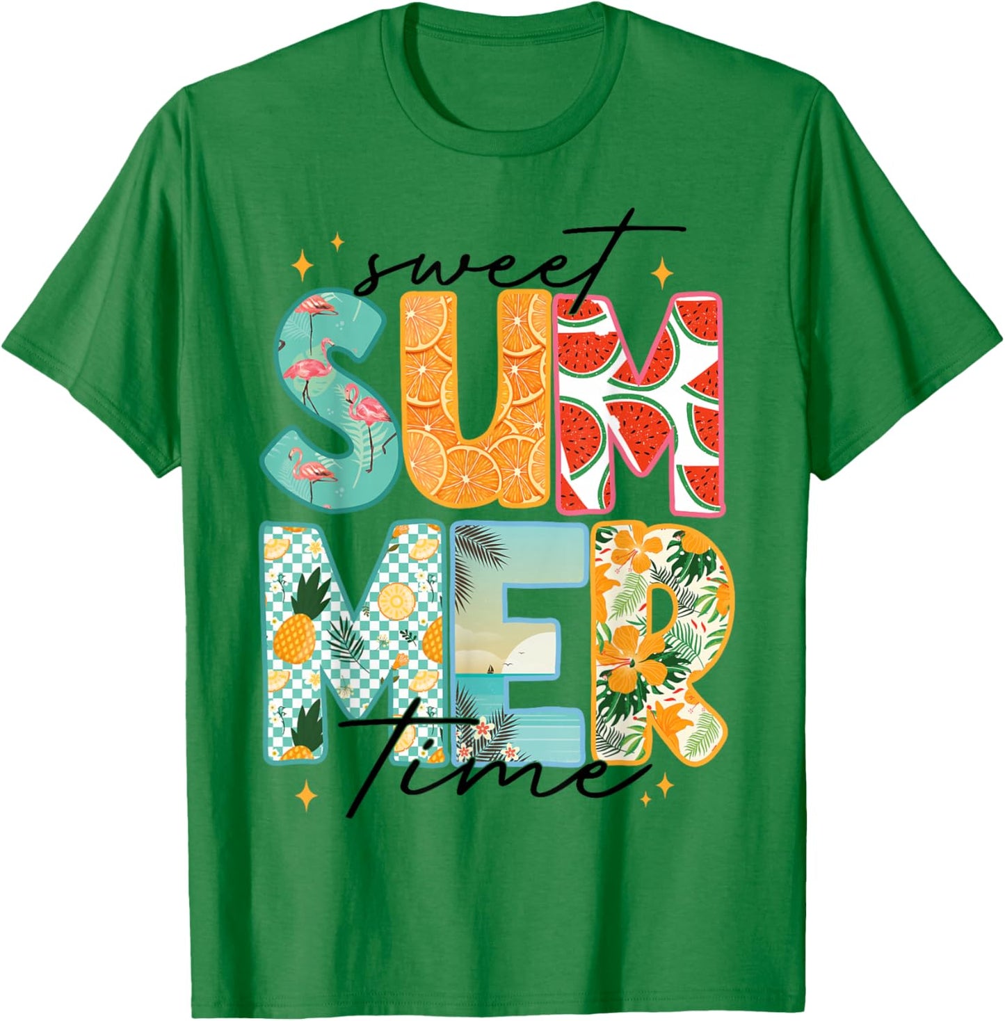 Sweet Summer Time Funny Summer Vacation Beach T-Shirt - T-Shirt | Irish Green