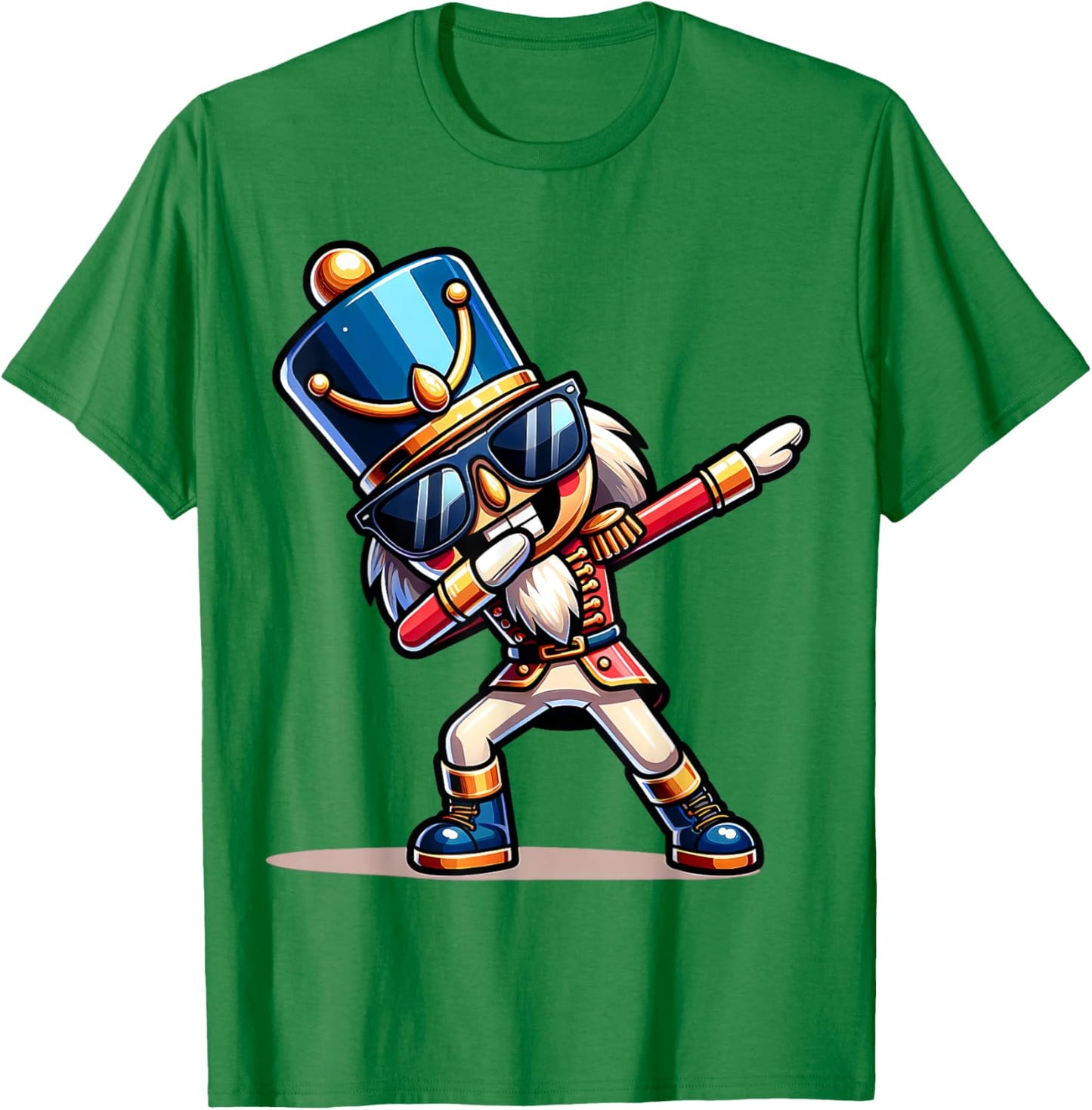 Christmas Nutcracker Dabbing Boys Santa Xmas Funny T-Shirt - T-Shirt | Irish Green