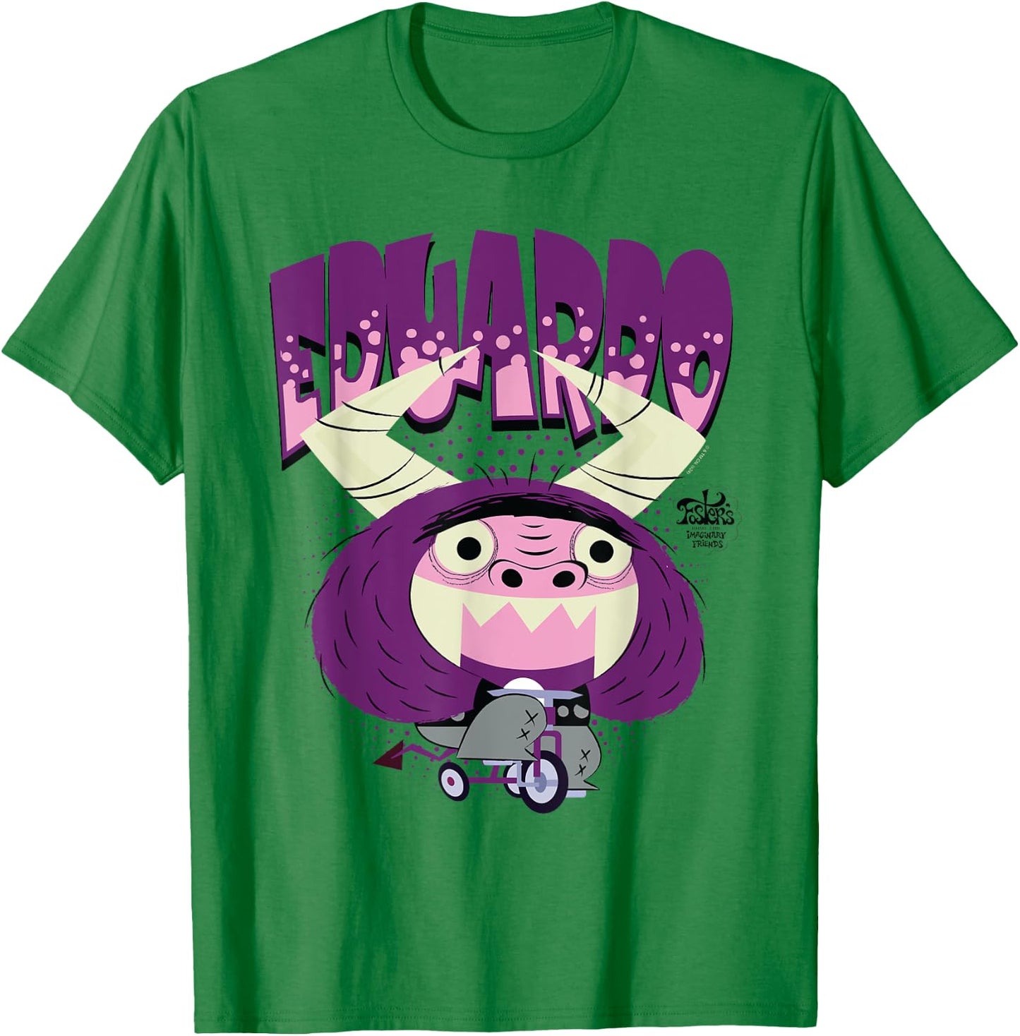 Foster's Home for Imaginary Friends Eduardo Biking T-Shirt - T-Shirt | Irish Green