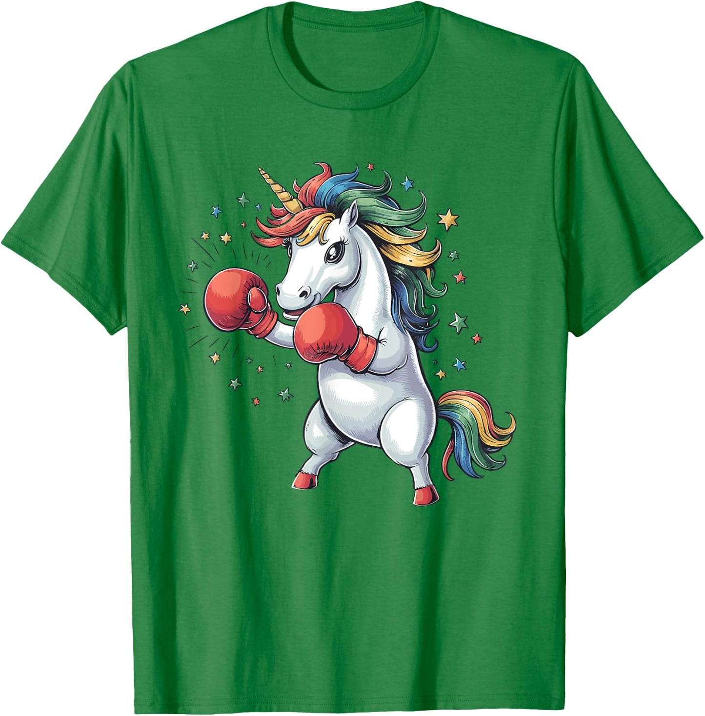 Boxing Unicorn with Gloves Kids Adults Fighting Kickboxing T-Shirt - T-Shirt | Irish Green