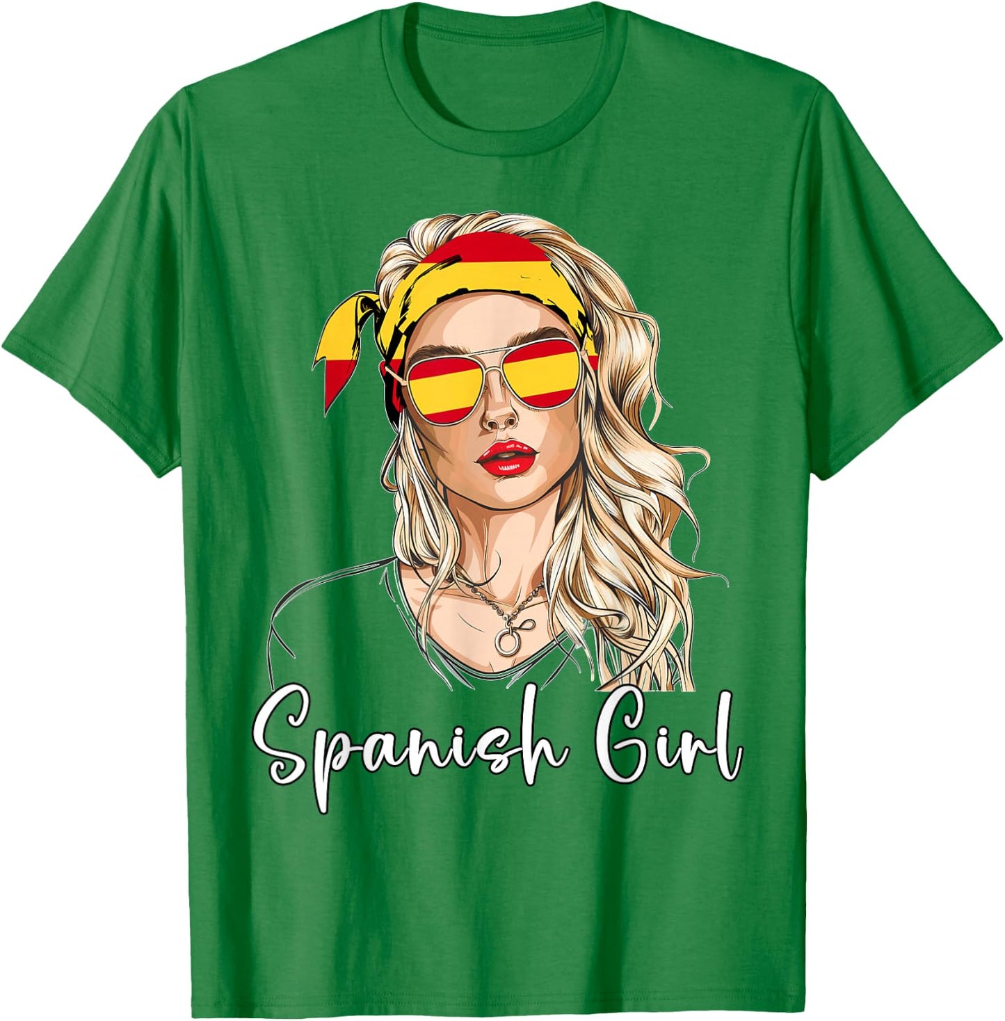 Spanish Flag Outfit for Woman Products Girl Spain T-Shirt - T-Shirt | Irish Green