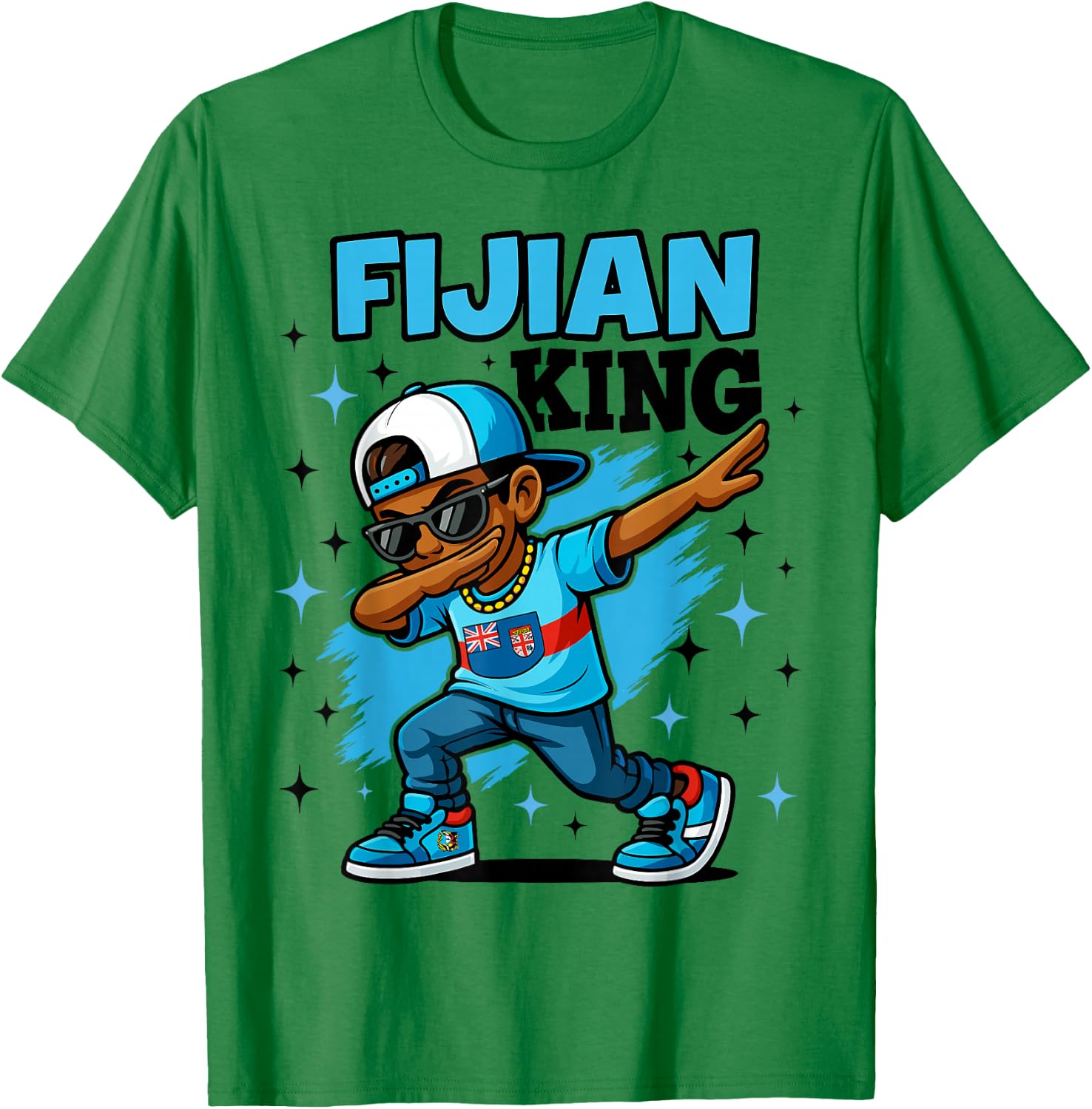 Fijian Pride Dab Style for Cool Island Boys Kids T-Shirt - T-Shirt | Irish Green