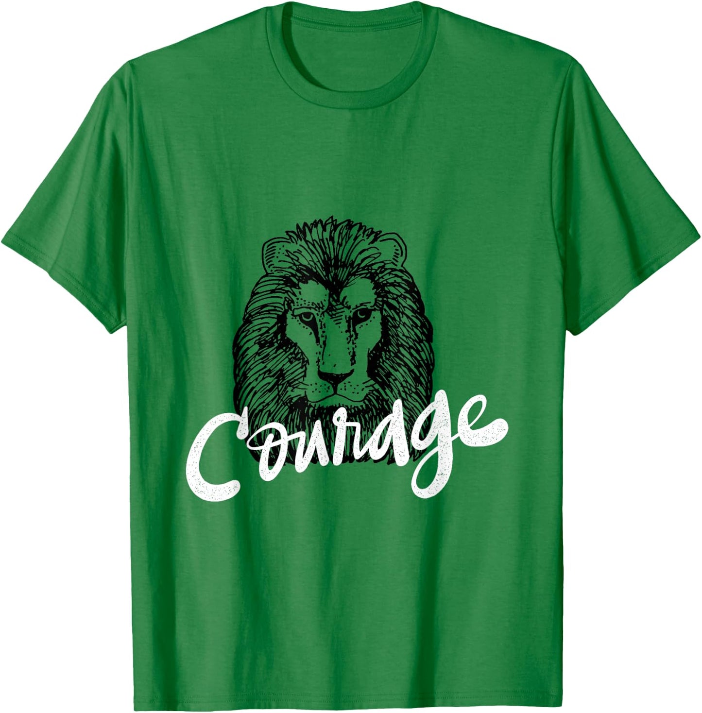 Lion Head Courage T-Shirt - T-Shirt | Irish Green