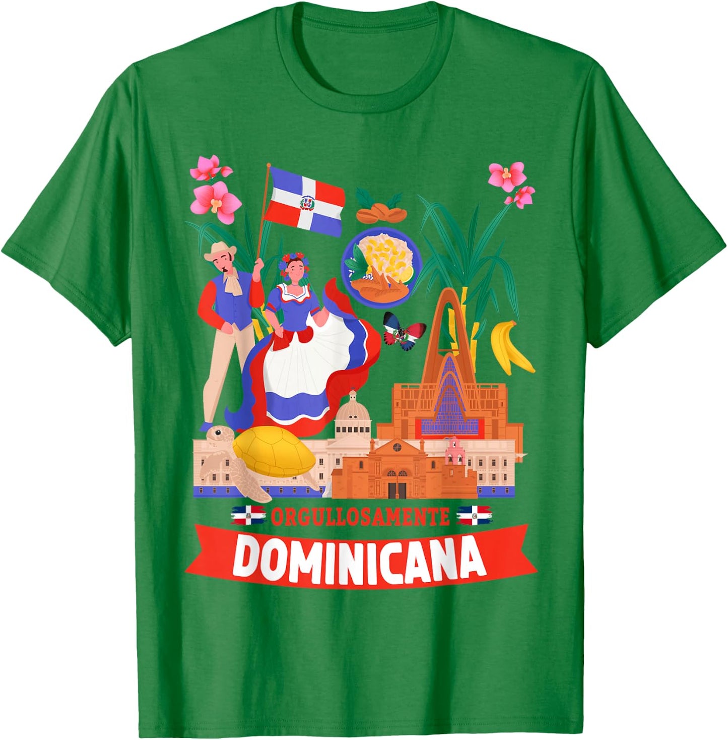 Dominican Republic Flag Idea Republica Dominicana T-Shirt - T-Shirt | Irish Green