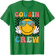 Cousin Crew 2024 Groovy Family Vacation Summer Camping T-Shirt - T-Shirt | Irish Green