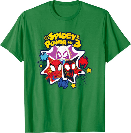 Marvel Spidey and His Amazing Friends to The Power of 3 T-Shirt - T-Shirt | Irish Green