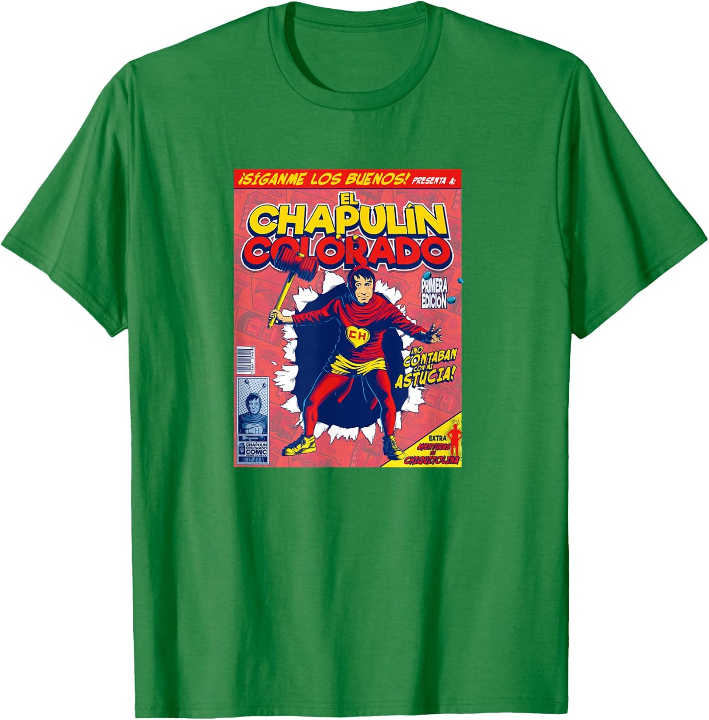 Chapulin Colorado - Fun Desings for Kids, Teen, Women & Men T-Shirt - T-Shirt | Irish Green