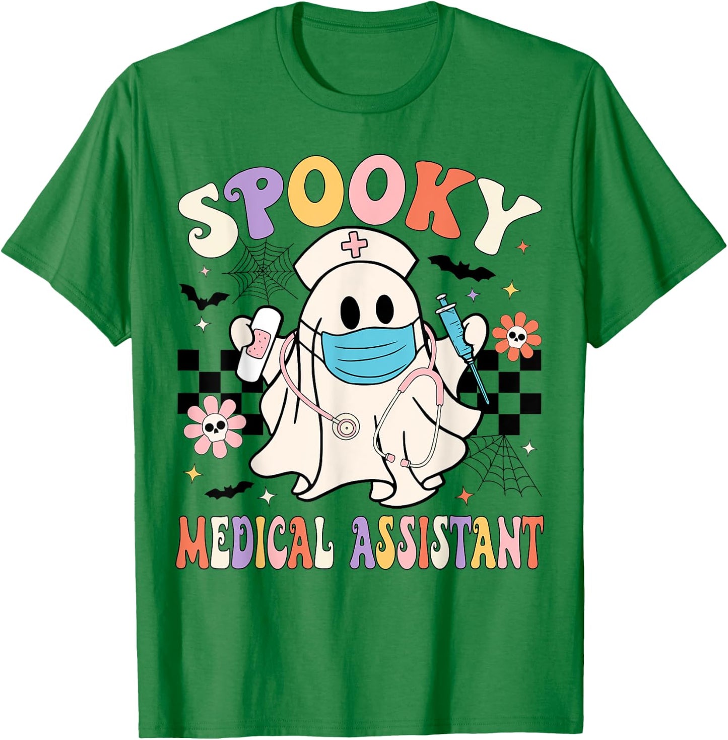 Spooky Medical Assistant Ghost Medical Assistant Halloween T-Shirt - T-Shirt | Irish Green