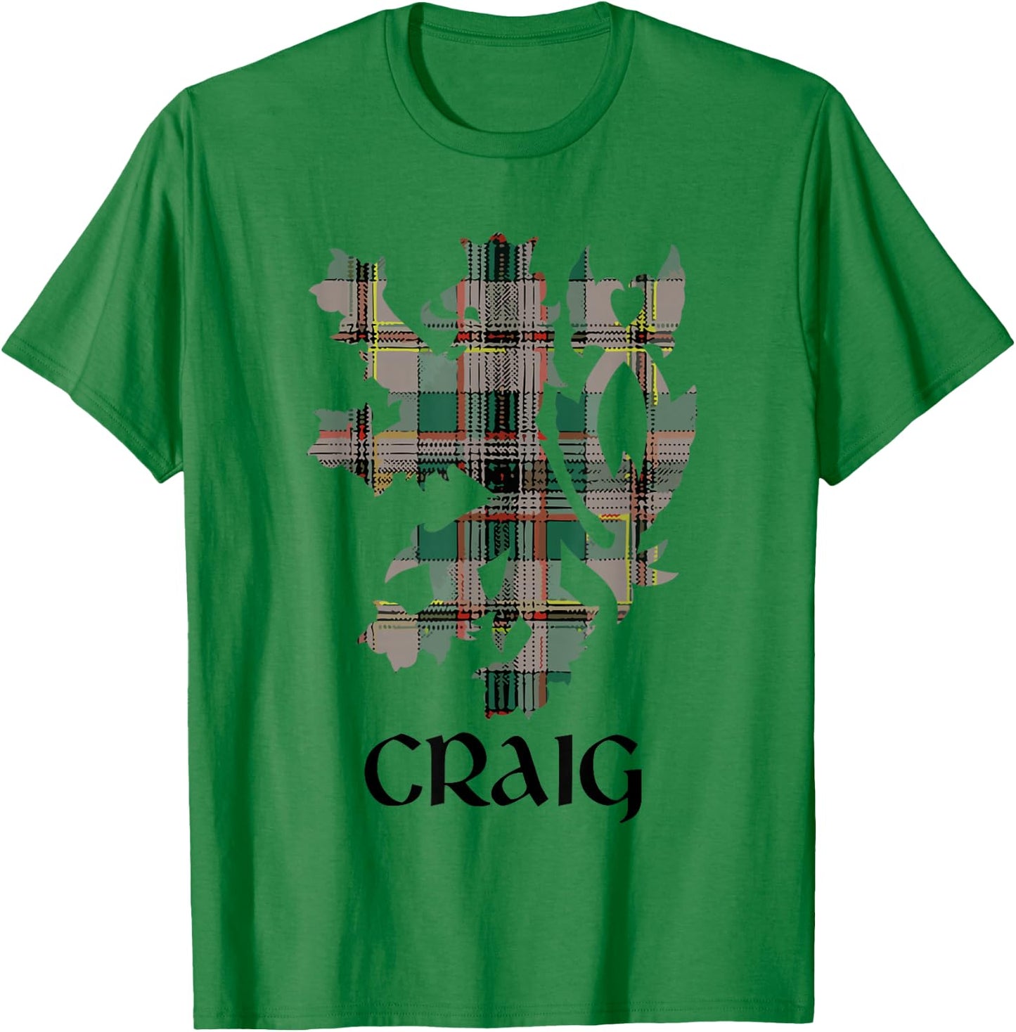 Clan Craig Tartan Scottish Family Name Scotland Pride T-Shirt - T-Shirt | Irish Green
