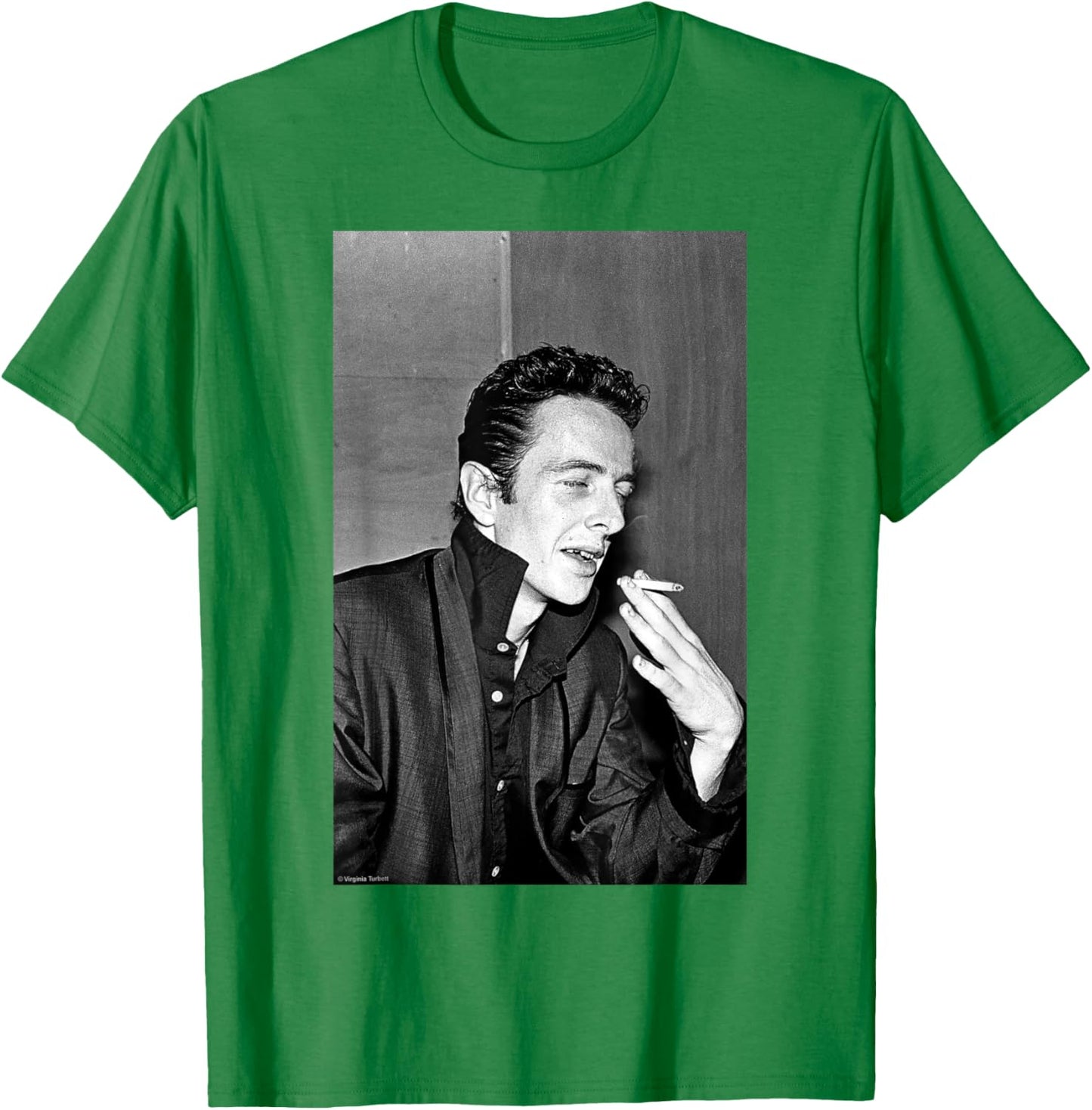 Joe Strummer Of The Clash By Virginia Turbett T-Shirt - T-Shirt | Irish Green