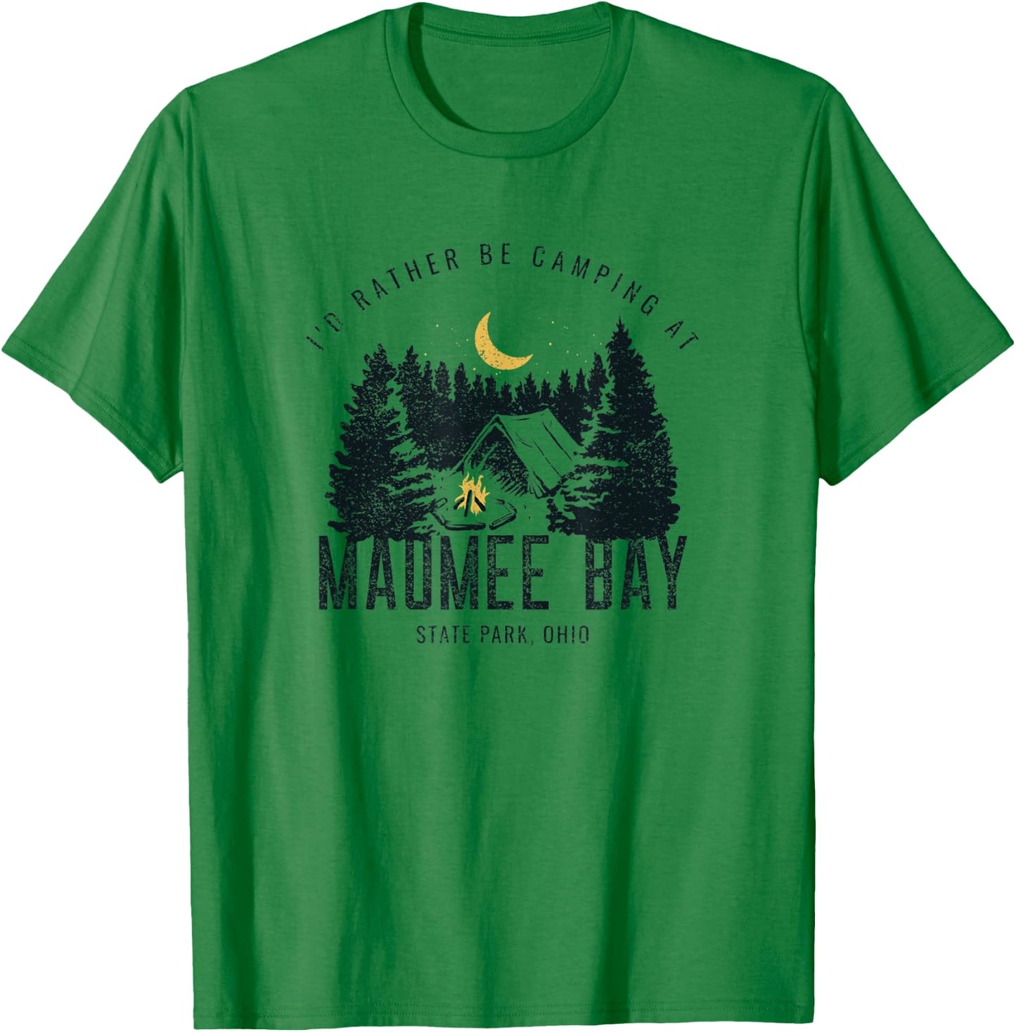 Maumee Bay State Park Ohio Rather Be Camping Outdoors T-Shirt - T-Shirt | Irish Green