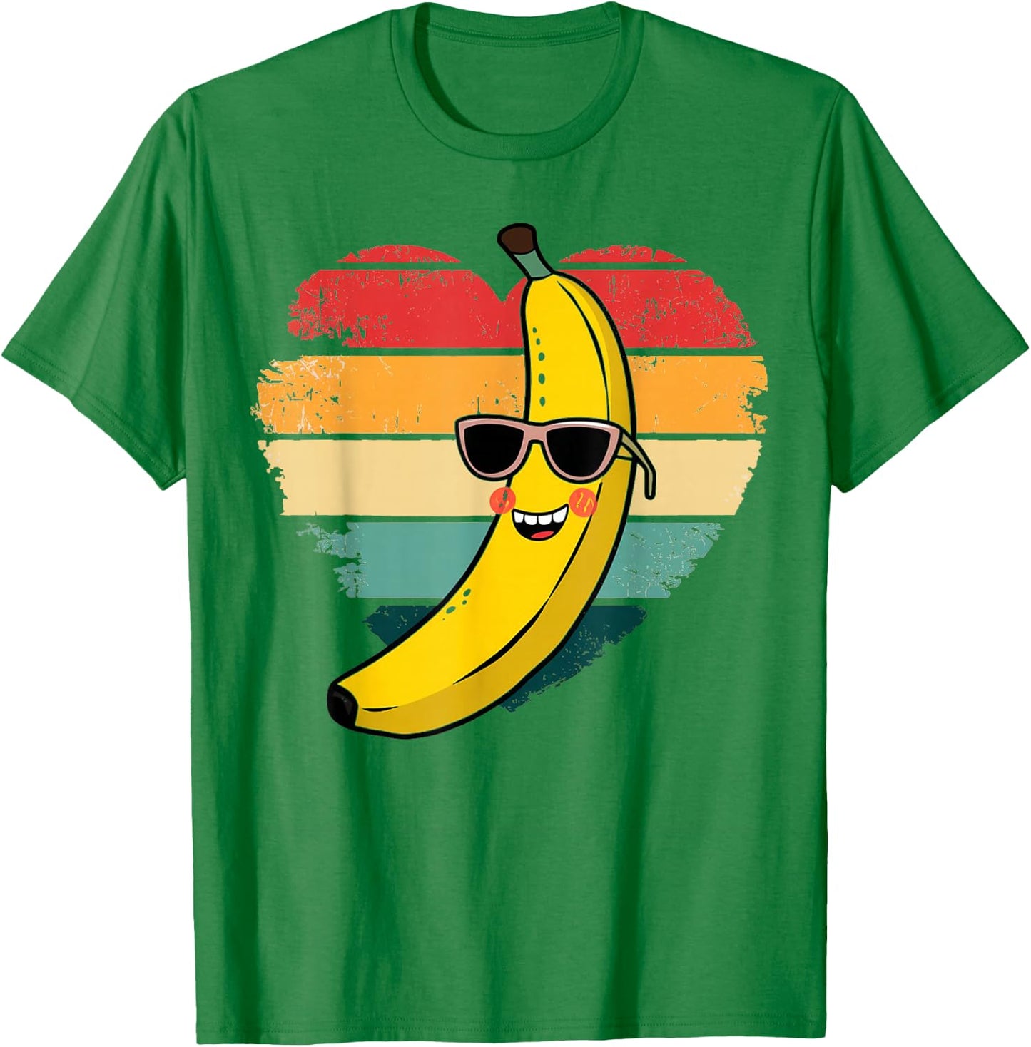Retro Banana Novelty Fun Women Kids T-Shirt - T-Shirt | Irish Green