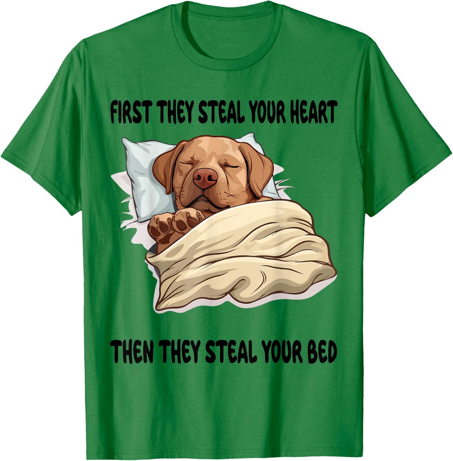 Labrador Sleeping Pajamas Nightgown T-Shirt - T-Shirt | Irish Green