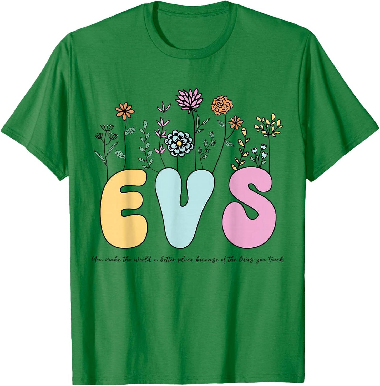 Retro Vintage Floral EVS Shirt Nurse Week T-Shirt - T-Shirt | Irish Green