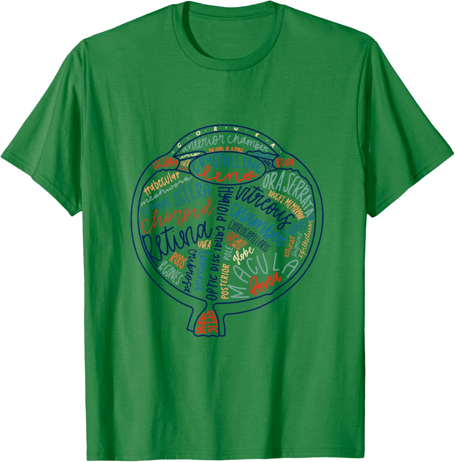 Eyes Anatomy Optometry Future Optometrist Optical Gift T-Shirt - T-Shirt | Irish Green