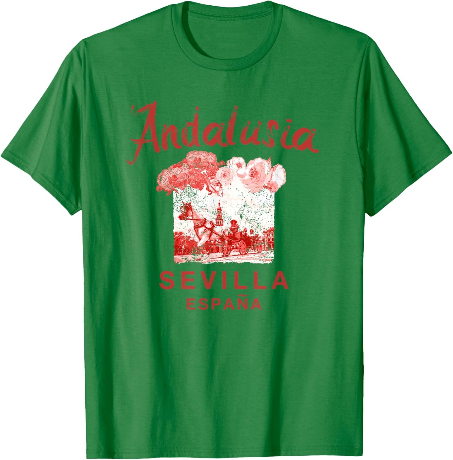 SPAIN Seville Sevilla ESPANA Andalusia Vintage Graphic T-Shirt - T-Shirt | Irish Green