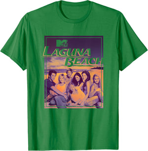 Laguna Beach Distressed MTV Reality Cast Poster T-Shirt - T-Shirt | Irish Green