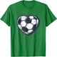 Soccer Ball Heart T-Shirt - T-Shirt | Irish Green