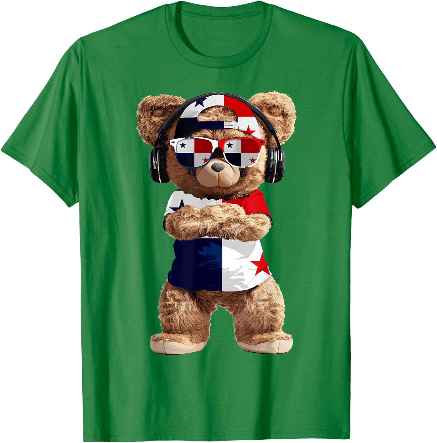 Panama Flag Souvenirs Bear Outfit Products Panamanian T-Shirt - T-Shirt | Irish Green