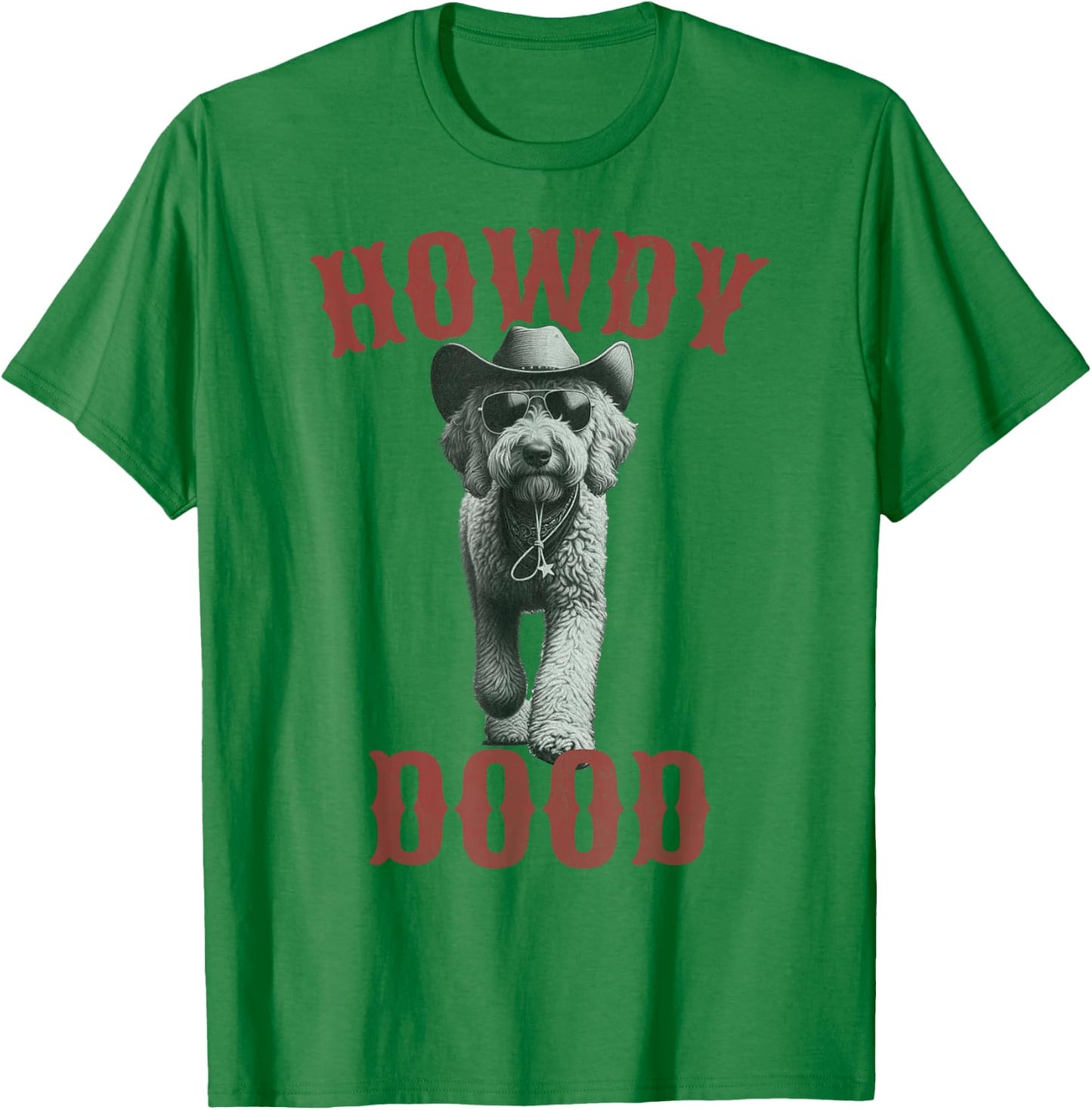 Howdy Dood - Cowboy Goldendoodle & Labradoodle T-Shirt - T-Shirt | Irish Green