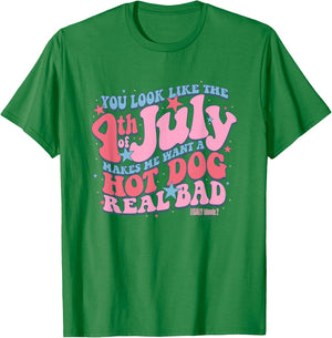 Legally Blonde 2 4th of July Makes Me Want A Hot Dog Logo T-Shirt - T-Shirt | Irish Green