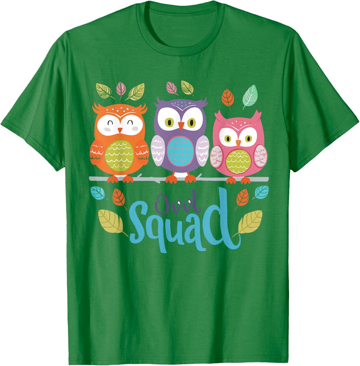 Owl Squad Design for Owl Lover Design | Kids Owl T-Shirt - T-Shirt | Irish Green