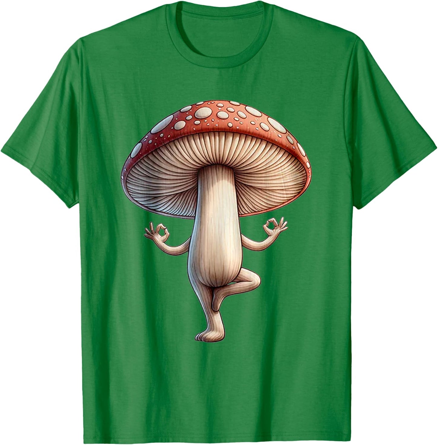 Funny Yoga Mushroom T-Shirt - T-Shirt | Irish Green