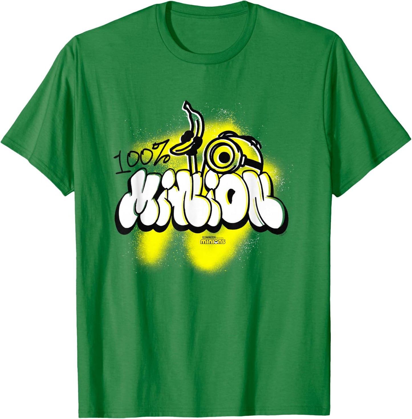 Minions 100% Minion Urban Style Banana Mural Vintage T-Shirt - T-Shirt | Irish Green