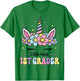 Little Miss 1st Grade Grader Hello First Day Of School Girls T-Shirt - T-Shirt | Irish Green