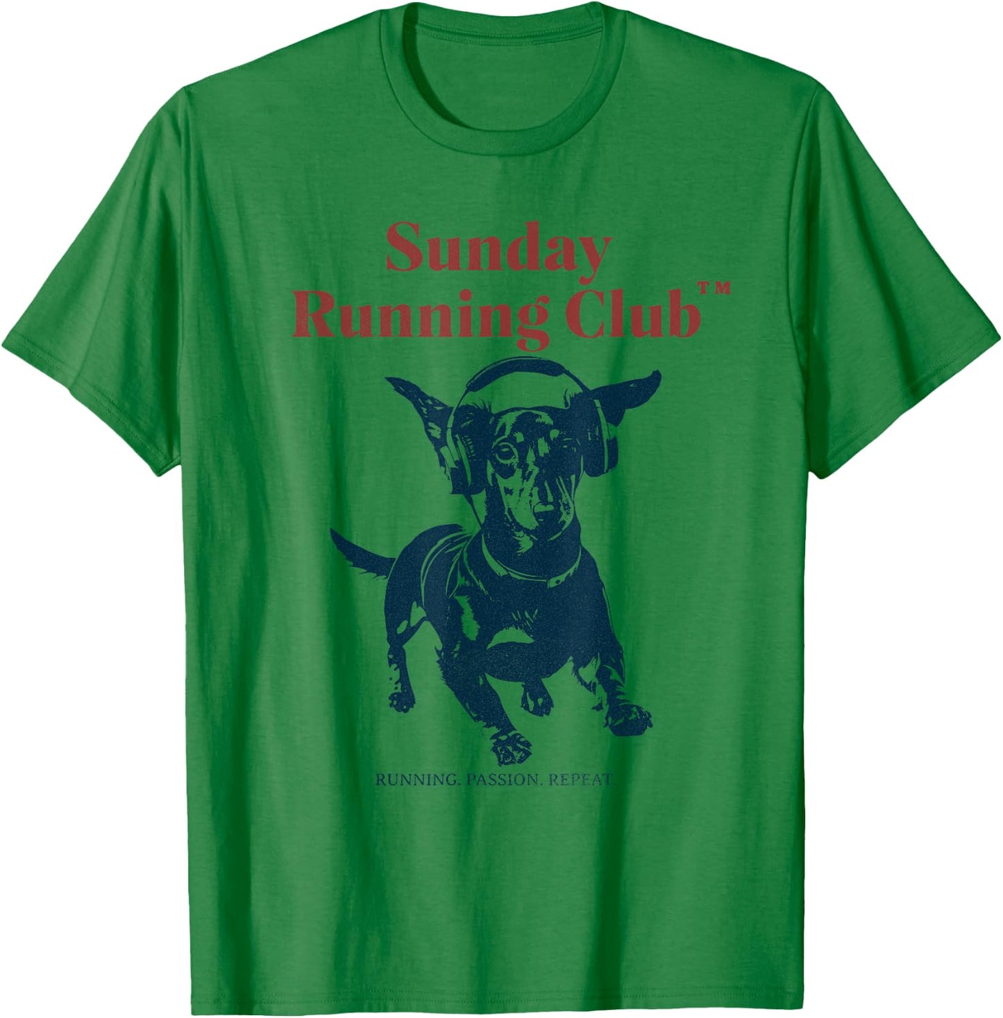 Sunday-Running-Club - Racing Weiner Dachshund T-Shirt - T-Shirt | Irish Green