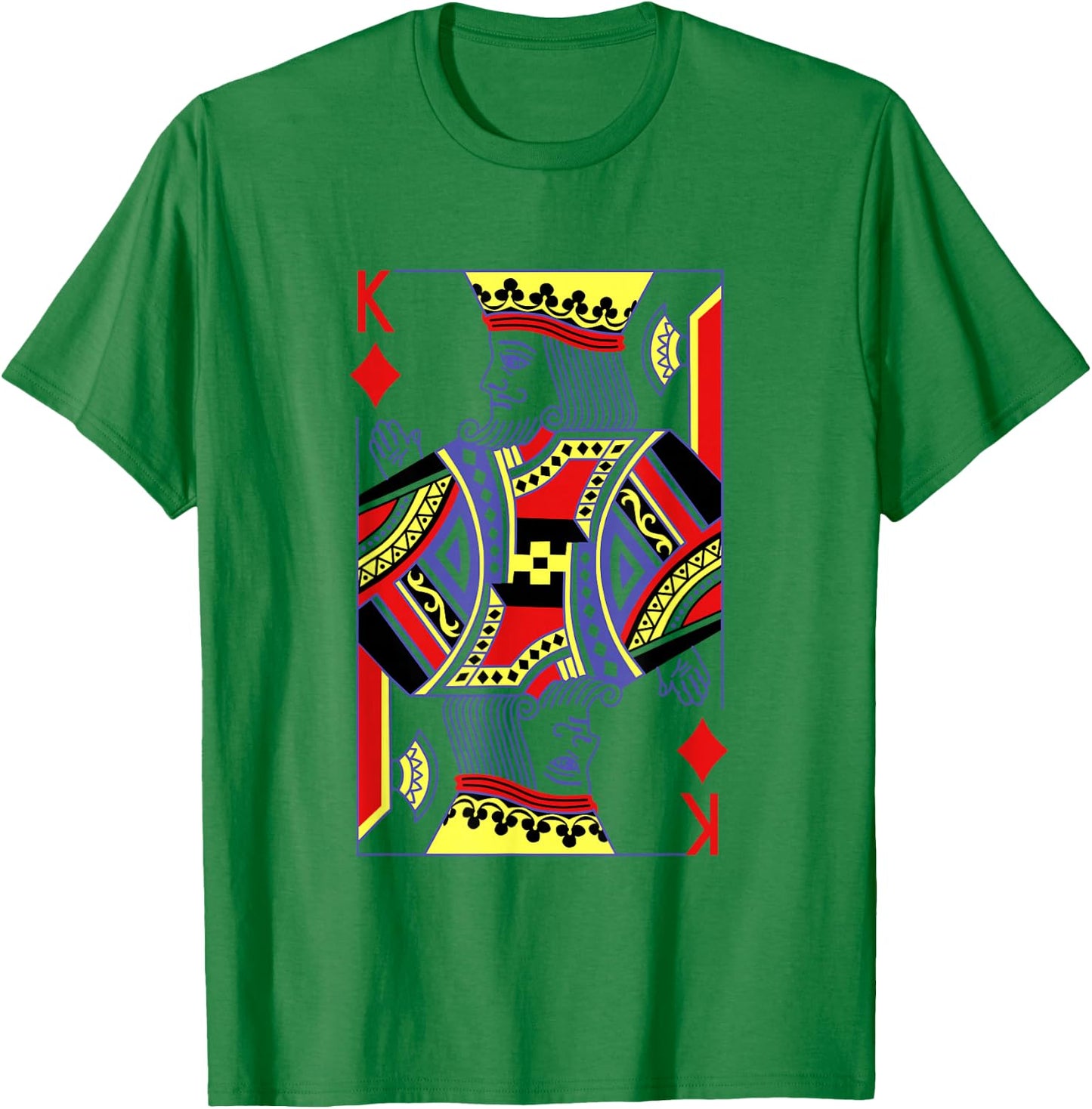 King Of Diamonds Royal Flush Costume Halloween Poker Casino T-Shirt - T-Shirt | Irish Green