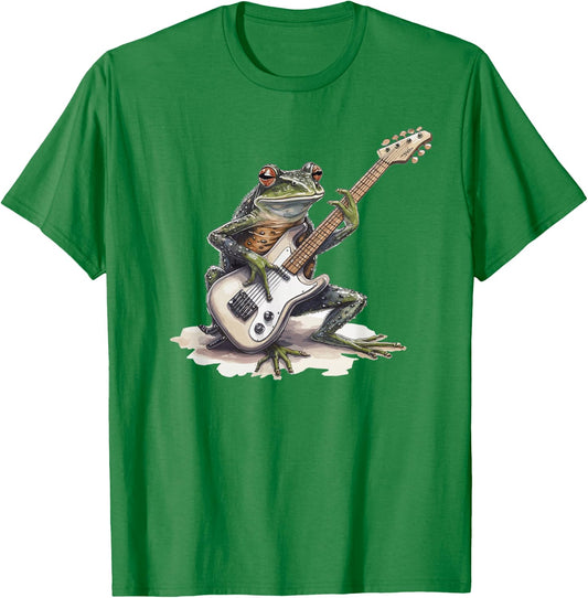 Frog Playing Guitar T-Shirt - T-Shirt | Irish Green