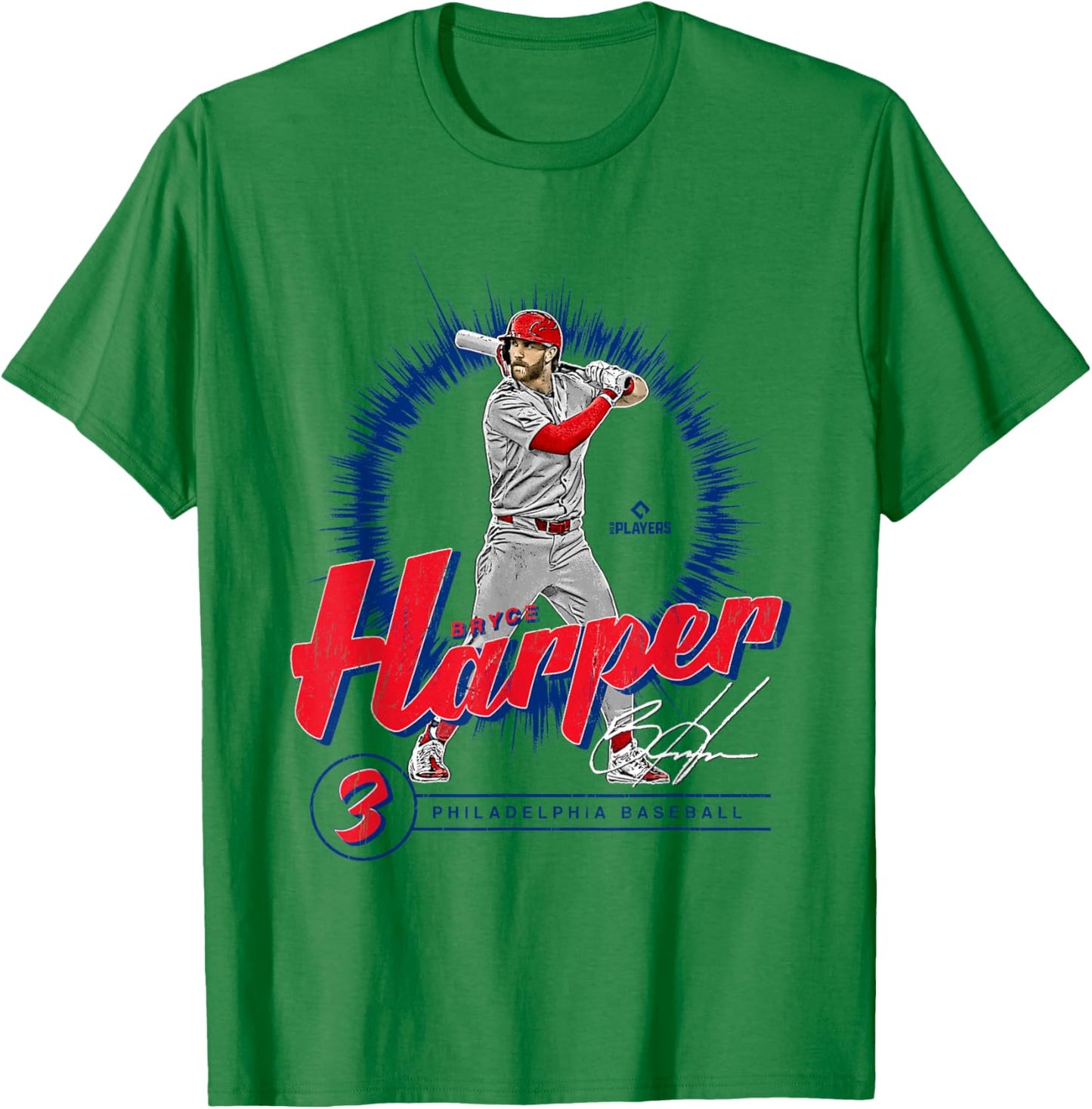 Bryce Harper | Philadelphia MLB Baseball Players| MLBBHA305N T-Shirt - T-Shirt | Irish Green