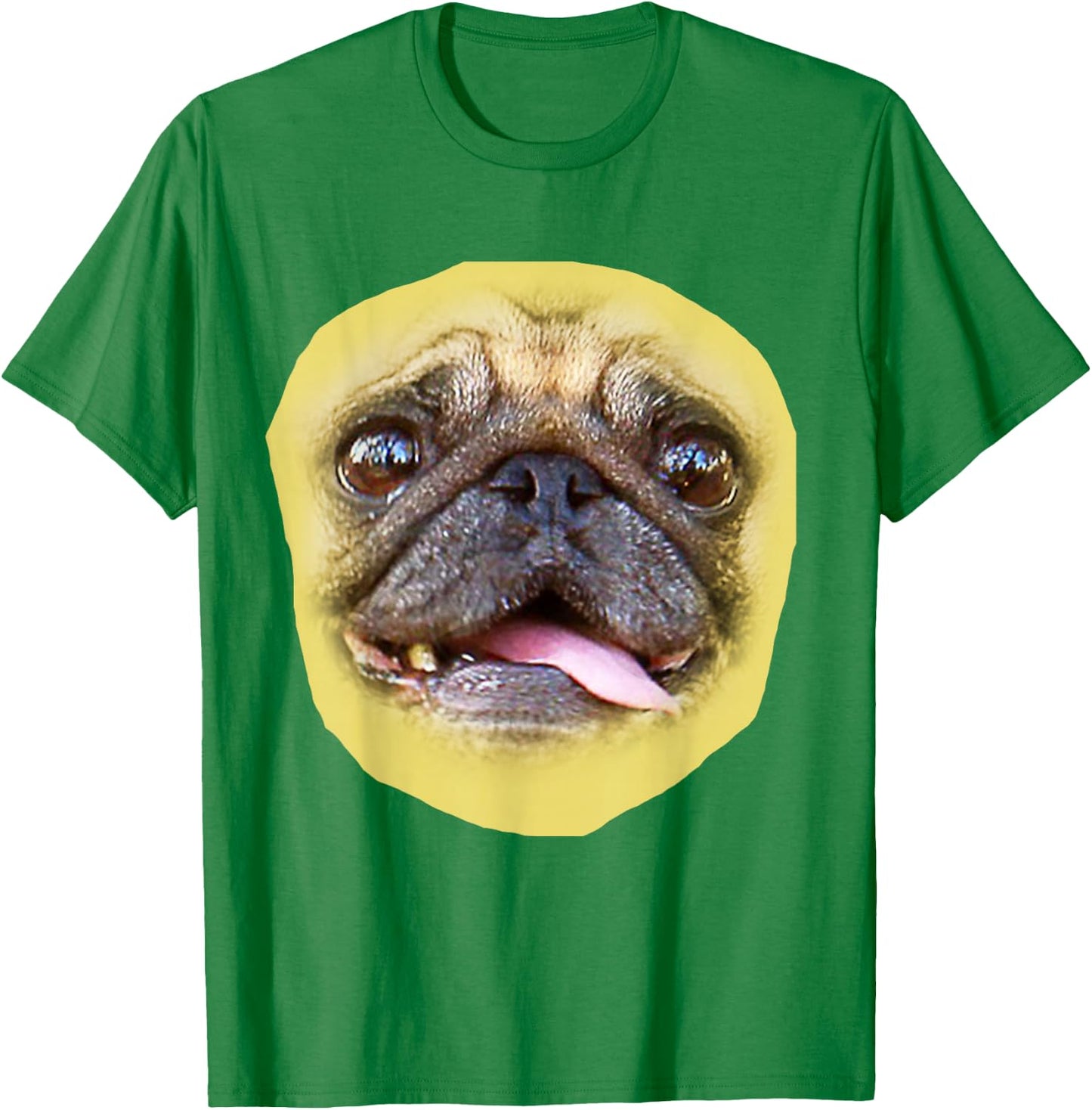 Pug Face, Dog Pugs Costume T-Shirt - T-Shirt | Irish Green