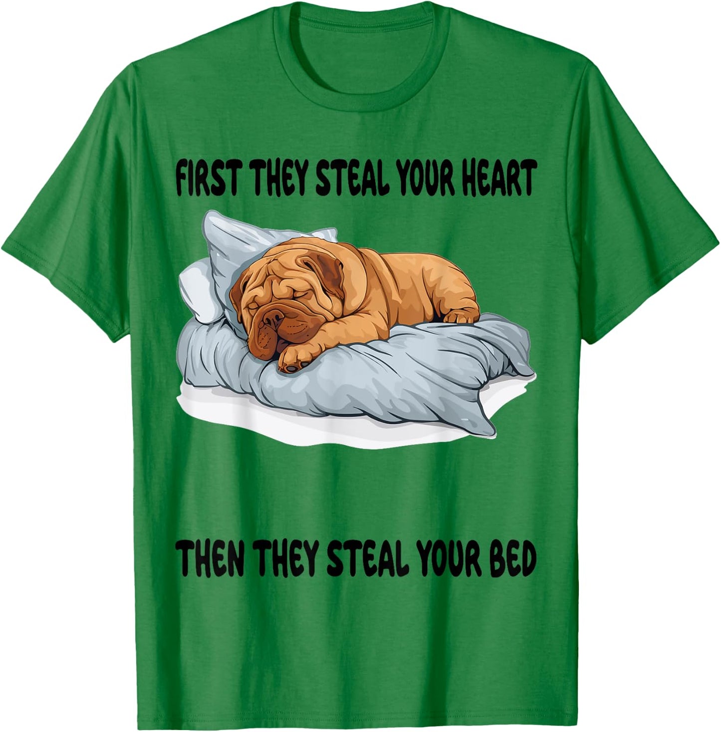 Chinese Shar Pei Sleeping Pajamas Nightgown T-Shirt - T-Shirt | Irish Green