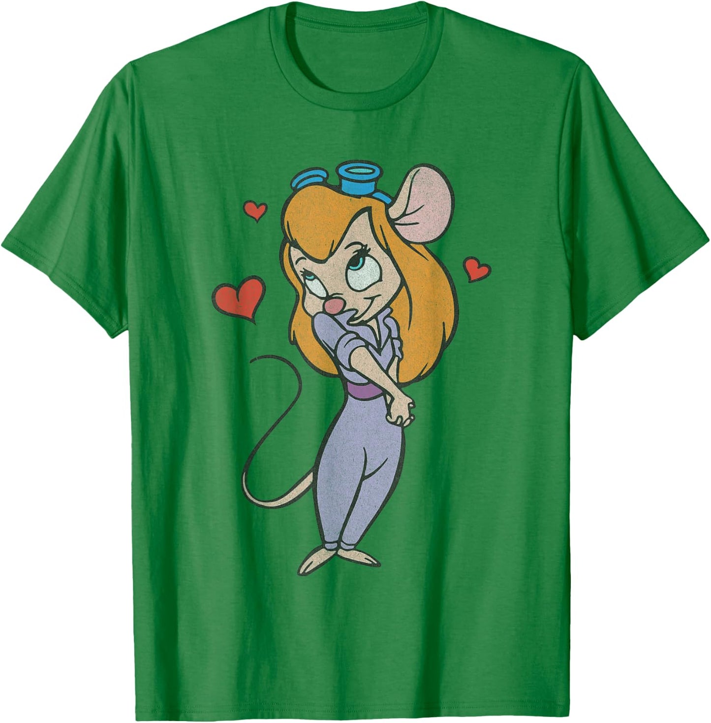 Disney Chip 'n' Dale Rescue Rangers Gadget Hackwrench Love T-Shirt - T-Shirt | Irish Green