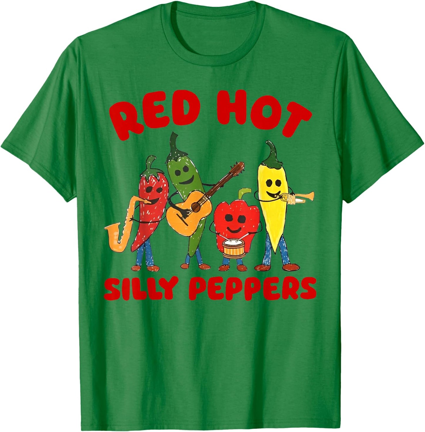 Red Hot Silly Peppers T-Shirt - T-Shirt | Irish Green