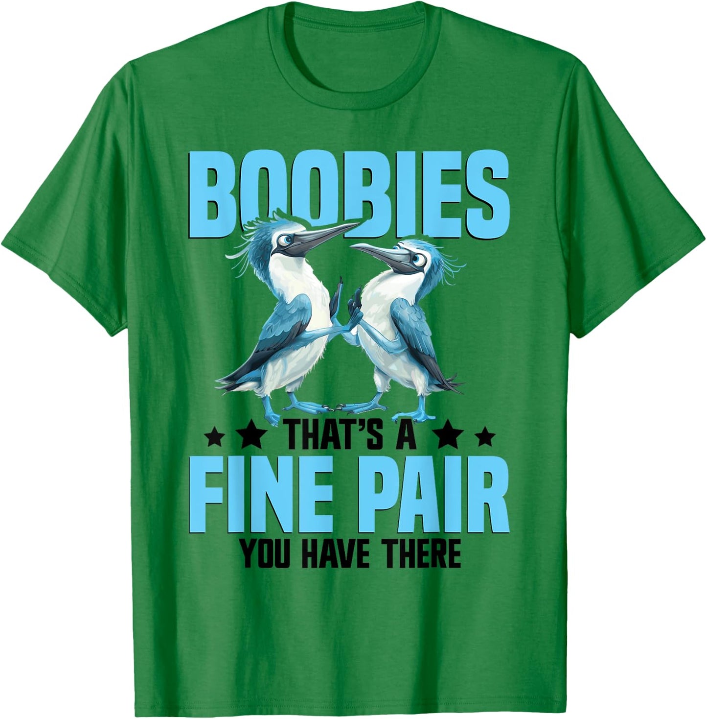 Blue Footed Booby Lover Boobie Bird Plush Blue Foot Booty T-Shirt - T-Shirt | Irish Green