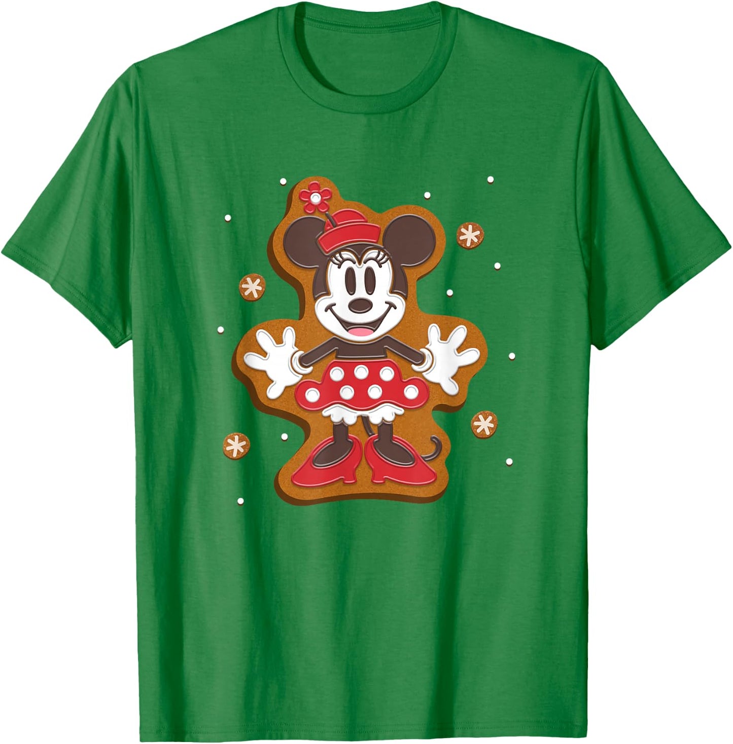 Disney Mickey and Friends Christmas Gingerbread Minnie T-Shirt - T-Shirt | Irish Green