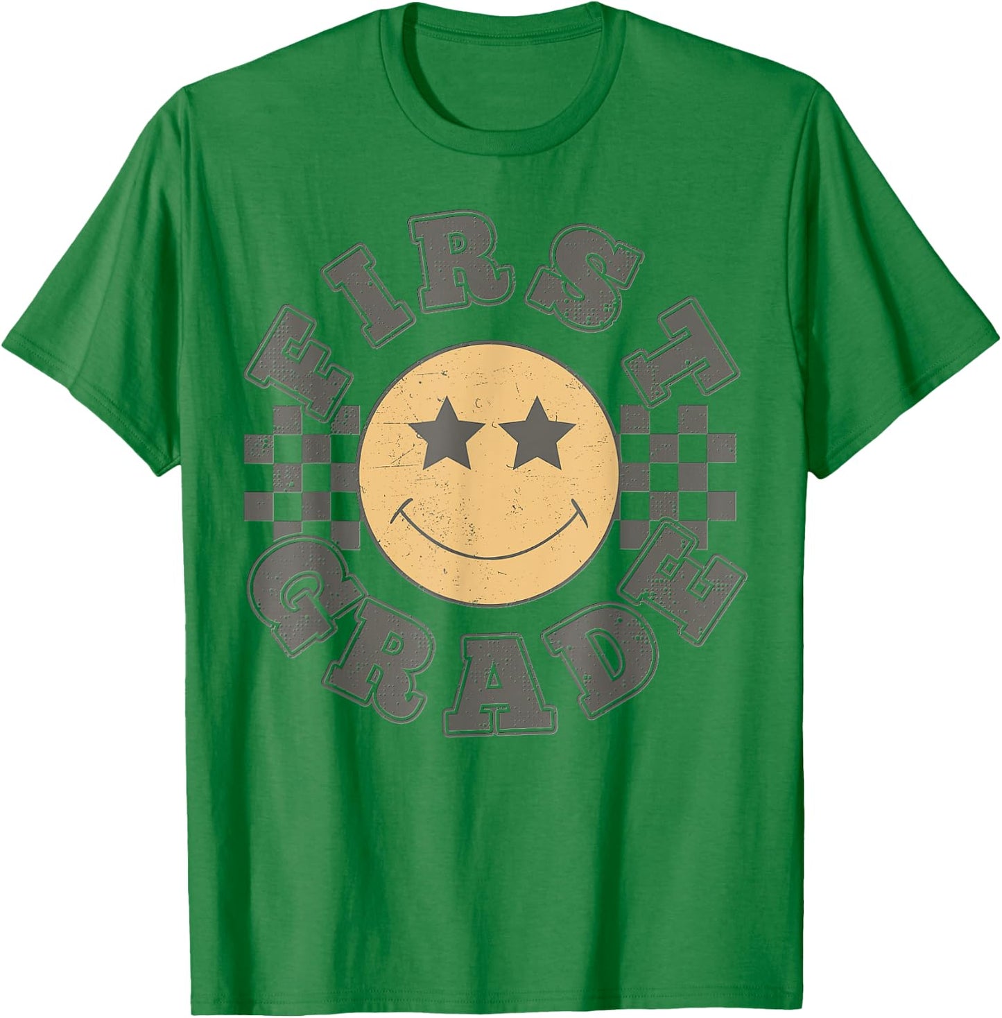First Grade, 1st Grade First Day Of School Teachers T-Shirt - T-Shirt | Irish Green