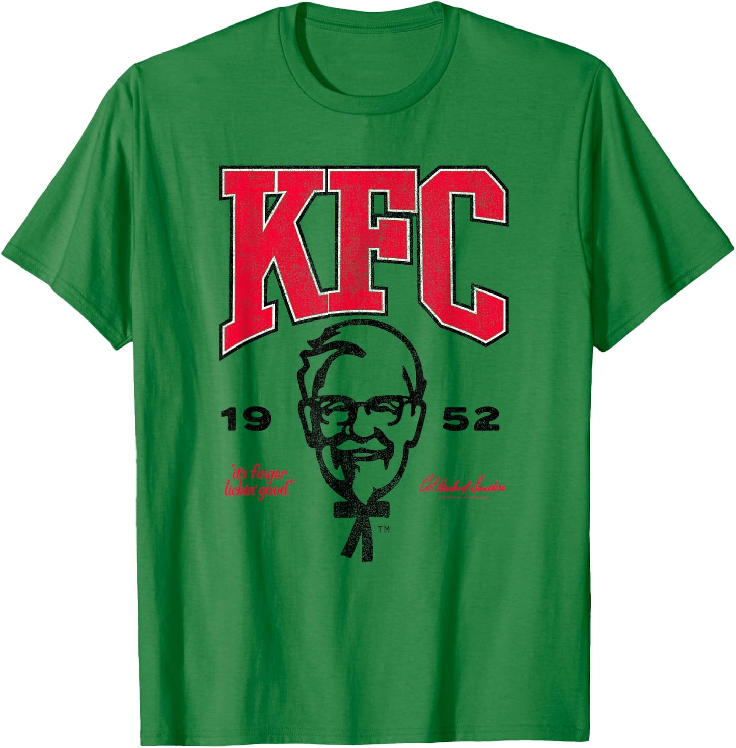 Officially Licensed KFC Colonel Sanders Chicken the Hard Way T-Shirt - T-Shirt | Irish Green