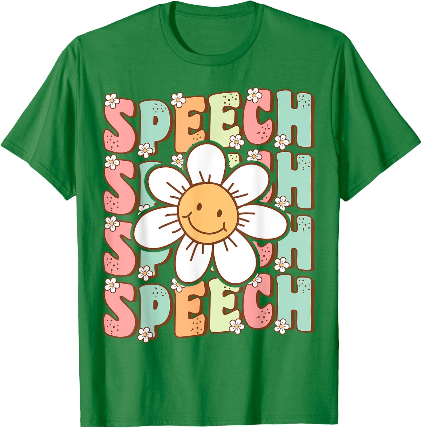 Groovy Retro Speech Language Pathologist Speech Therapist T-Shirt - T-Shirt | Irish Green