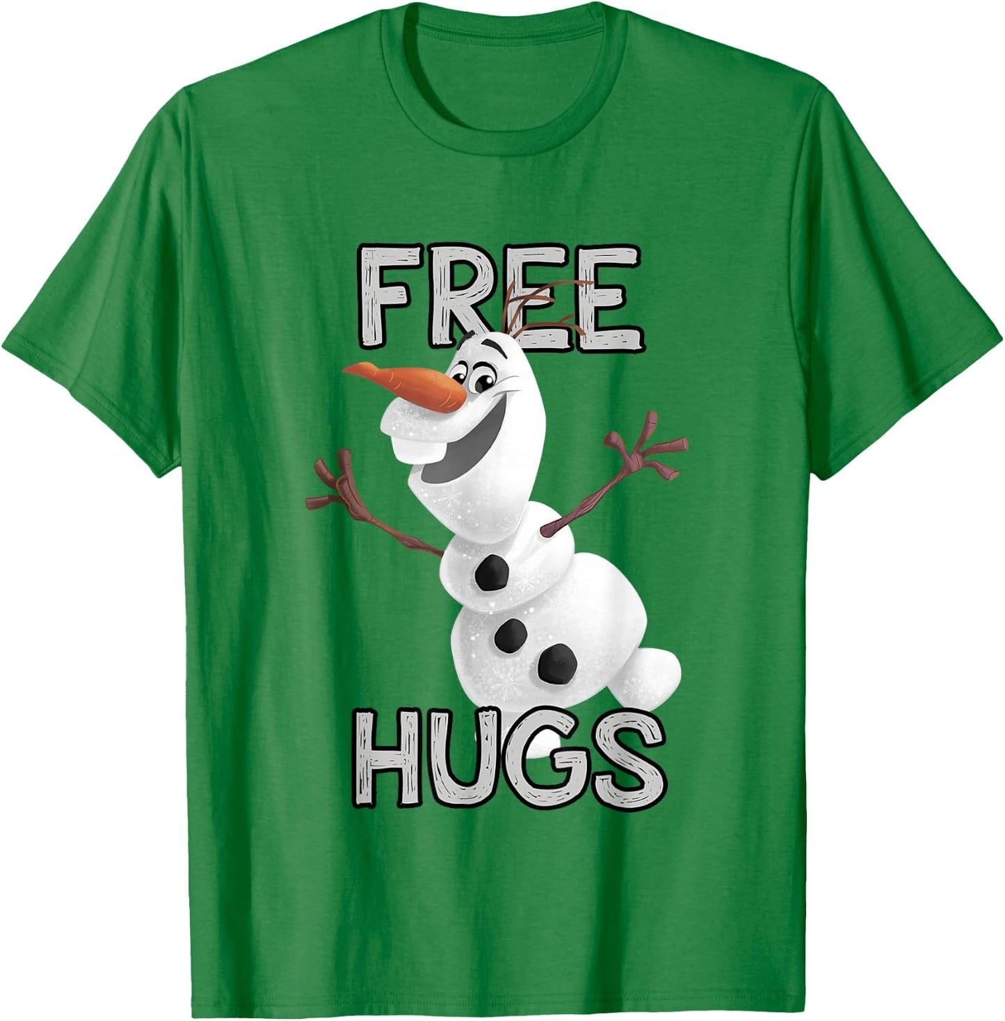 Disney Frozen Free Hugs Cute Olaf Shot Vintage T-Shirt - T-Shirt | Irish Green