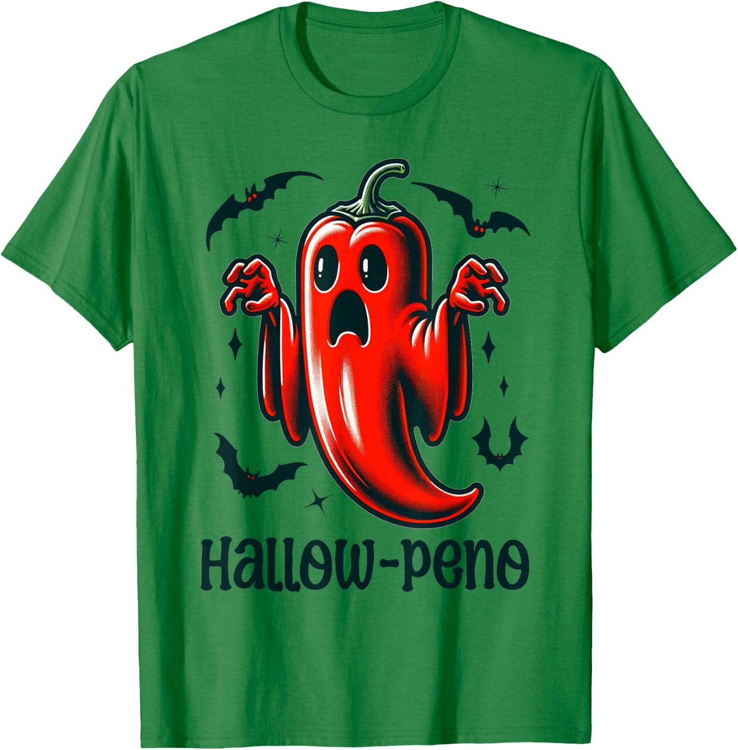 Funny Jalapeno "Hallow-peno" Halloween Costume T-Shirt - T-Shirt | Irish Green