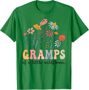 Gramps Of The Little Wildflower Birthday Party Baby Shower T-Shirt - T-Shirt | Irish Green