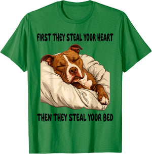 Pitbull Sleeping Pajamas Nightgown T-Shirt - T-Shirt | Irish Green
