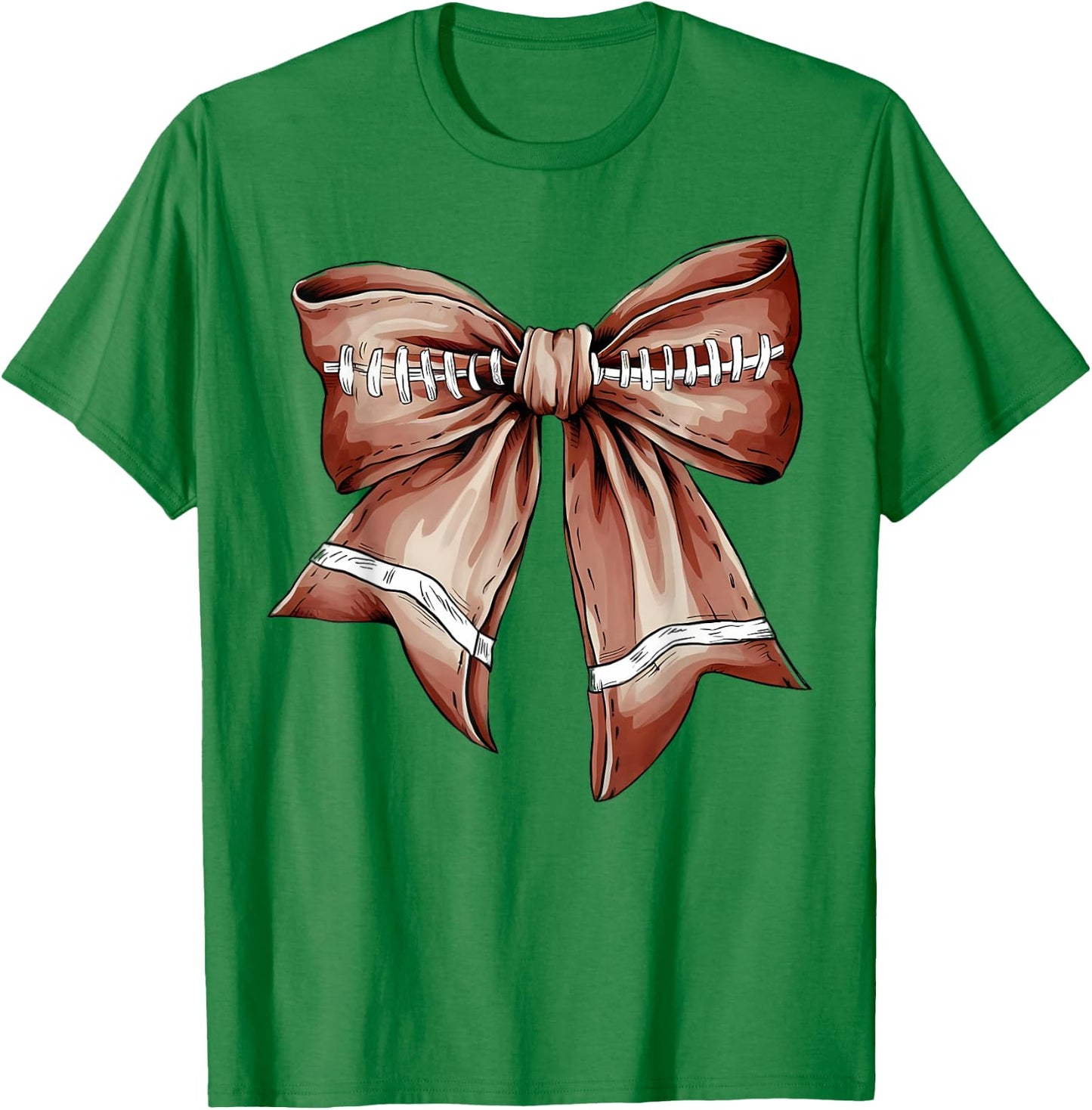 Coquette Football Gameday Thanksgiving Autumn T-Shirt - T-Shirt | Irish Green