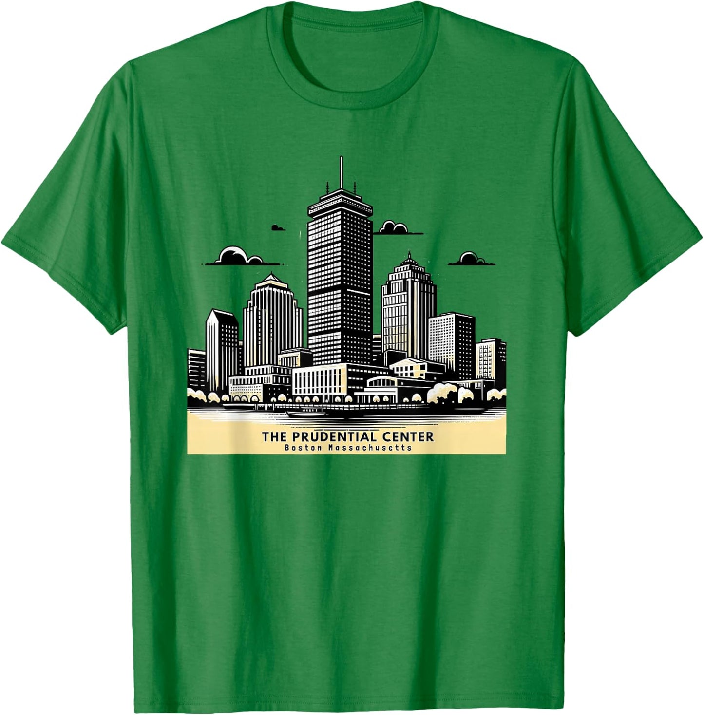 1960 Boston Prudential Center The Pru 2nd Tallest Skyscraper T-Shirt - T-Shirt | Irish Green