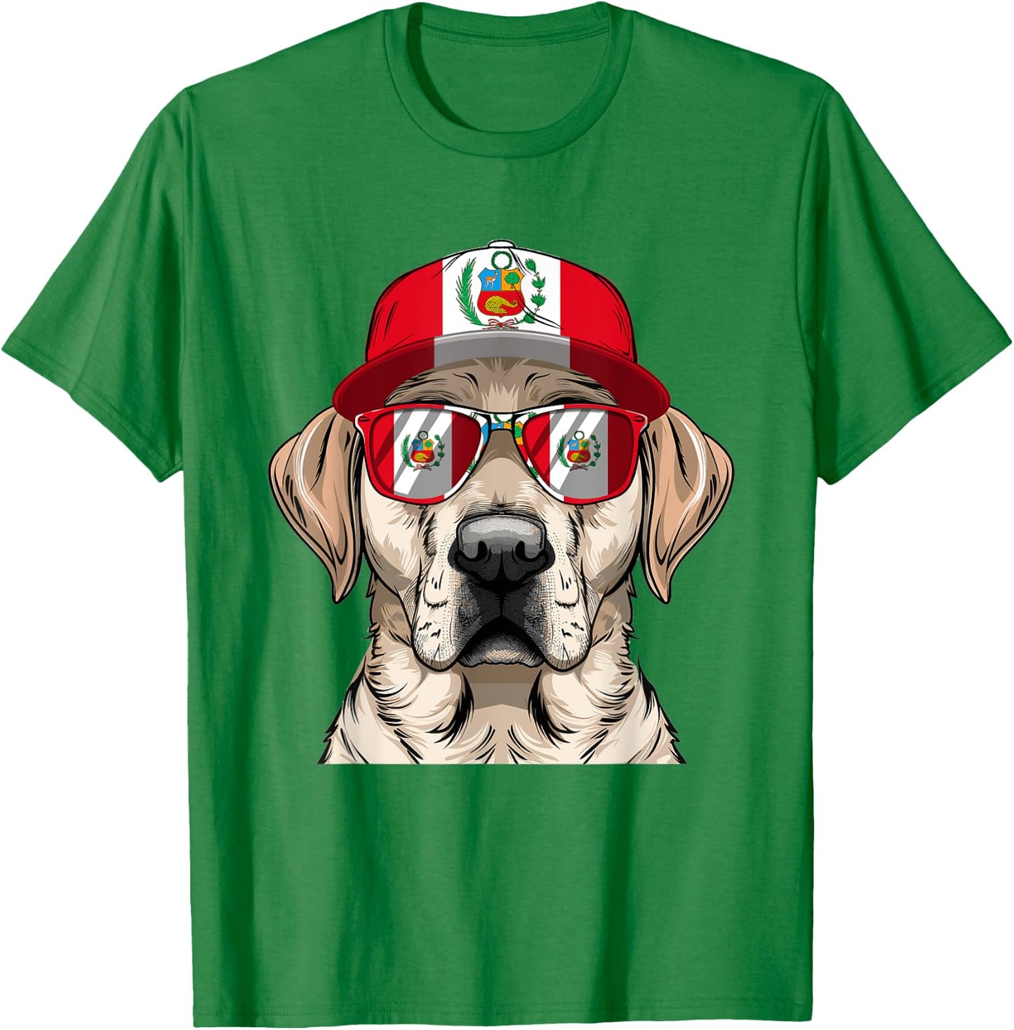 Peruvian Flag Dog Owner Souvenirs Products Dog Peru T-Shirt - T-Shirt | Irish Green
