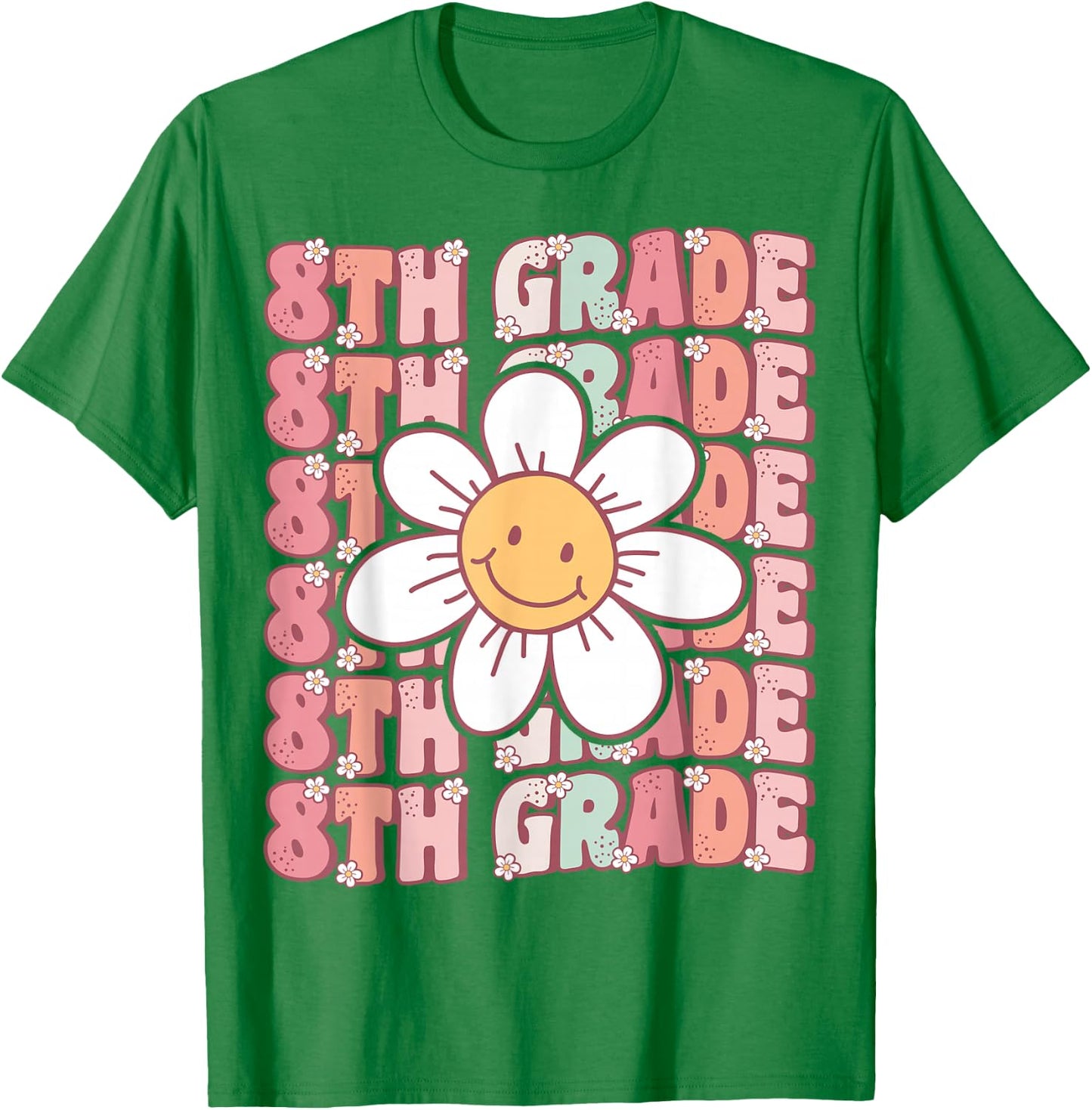 Groovy 8th Grade Back To School First Day of Eighth Grade T-Shirt - T-Shirt | Irish Green